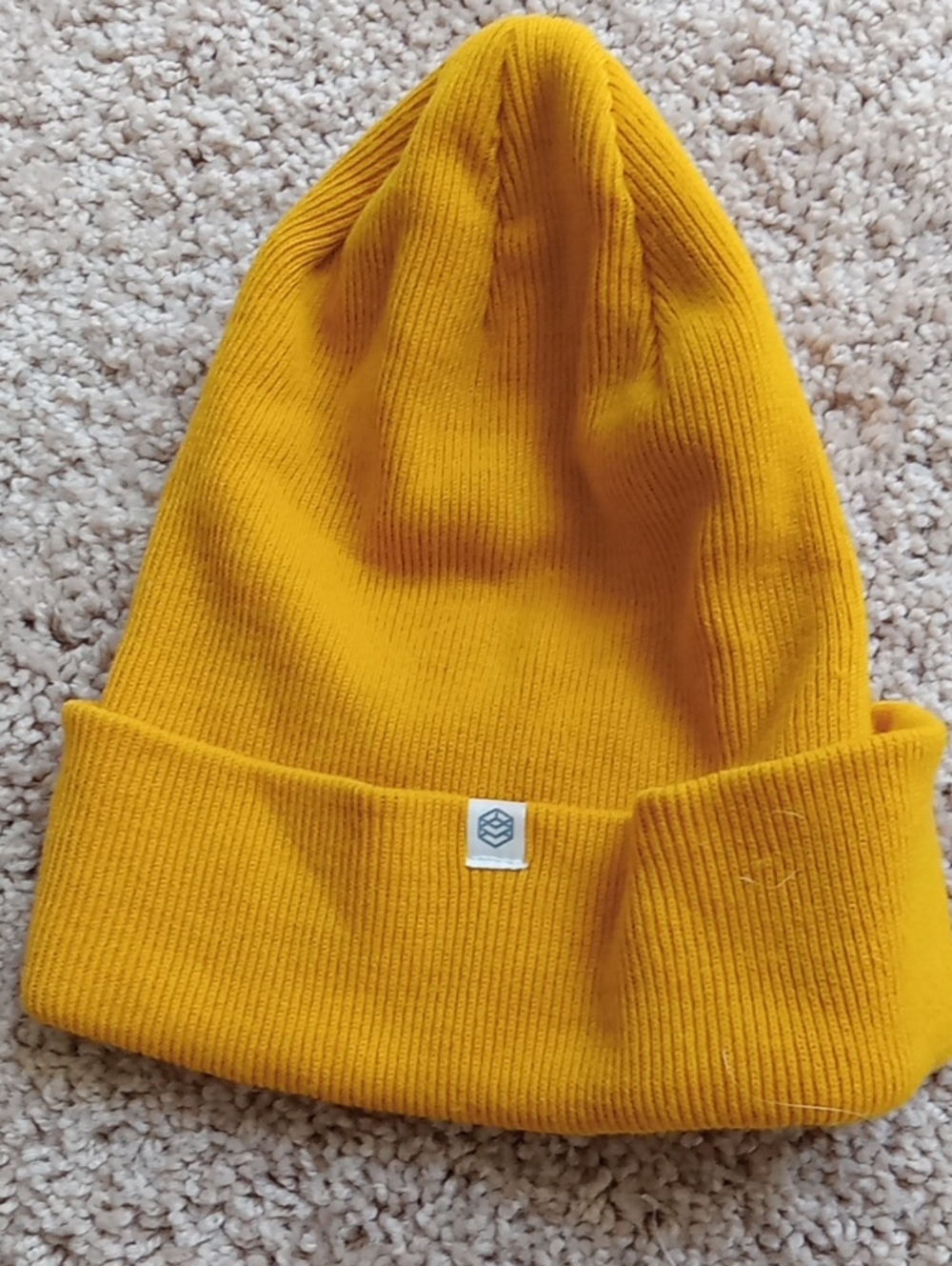 Kids Mustard Yellow Knit Beanie Hat